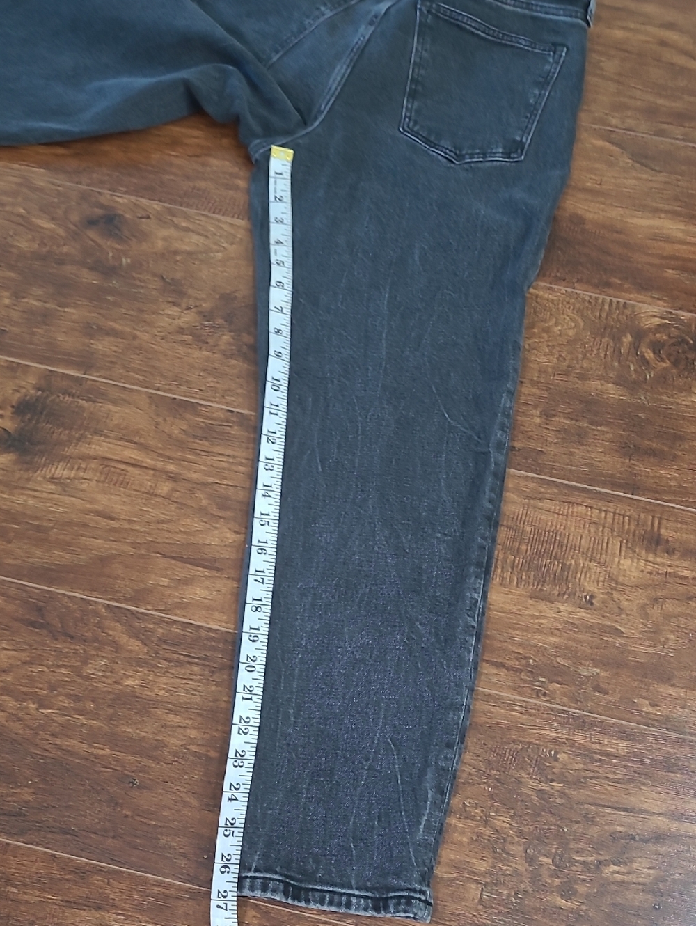 Abercrombie & Fitch The Mom Washed Black Straight Jeans High Rize Size 29/8 - Picture 7 of 9